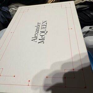 Alexander McQueen White Box with Red Trim and Logo